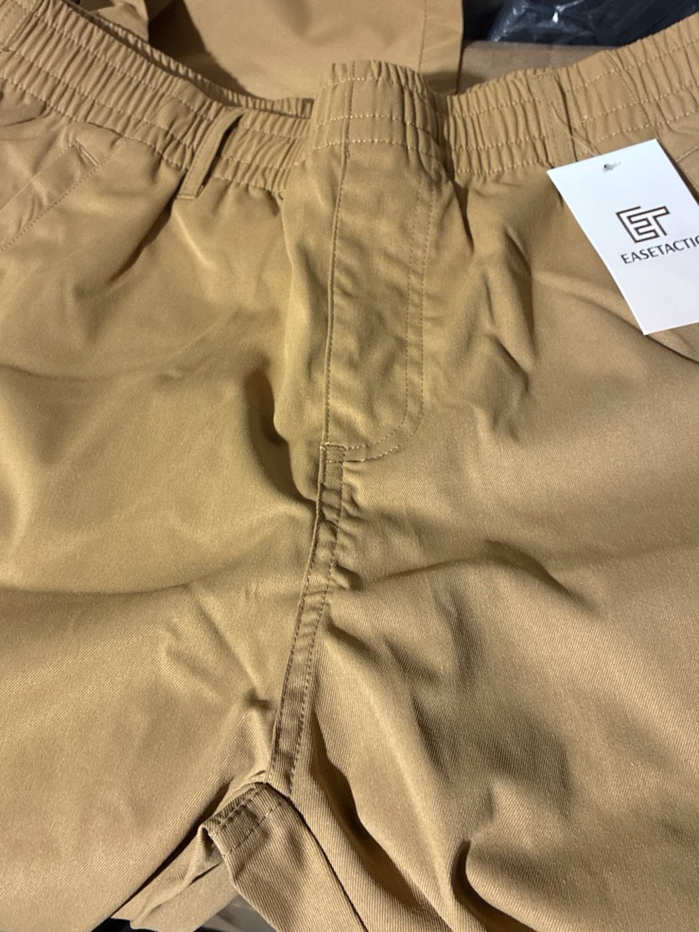 Ease Tactic Men’s Casual Elastic-Waist Khaki Pants